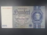 Německo, 100 RM 1935 série X, mírové vydání, podtiskové písmeno B