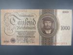 Německo, 1000 RM 1924 série A, podtiskové písmeno R