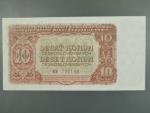 10 Kčs 1953 série BV, tiskárna Goznak Moskva, perf. 3md