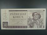50 Kčs 29.8.1950, série B 21, perforace 3md