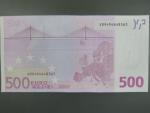 500 Euro 2002 s.X, Německo, podpis Jeana-Clauda Tricheta, R018 tiskárna Bundesdruckerei, Německo