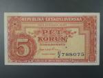 5 Kčs 1945 série U/Z perforace 3md