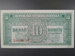 10 Kčs 1945 série S/M perforace 3md