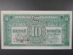 10 Kčs 1945 série P/K perforace 