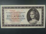 100 Kčs 1945 série B 34 perforace 3md