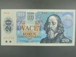 20 Sk/Kčs 1988 s. H 42, kolkovaná, Baj. SK 1, Pi. 15