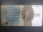 Německo, 100 RM 1924 série B, podtiskové písmeno K