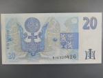 20 Kč 1994 s. B 14 proužek vpravo, Baj. CZ 10a, Pi. 10a