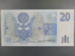 20 Kč 1994 s. B 23 proužek vpravo, Baj. CZ 10a, Pi. 10a