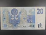 20 Kč 1994 s. B 29 proužek vpravo, Baj. CZ 10a, Pi. 10a
