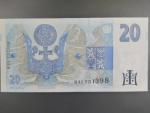 20 Kč 1994 s. B 31 proužek vlevo, Baj. CZ 10b, Pi. 10b