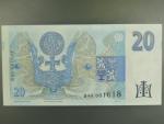 20 Kč 1994 s. B 48 proužek vlevo, Baj. CZ 10b, Pi. 10b