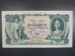 100 Kč 10.1.1931 serie Bc, III.vydání, perf. SPECIMEN