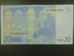 20 Euro 2002 s.X, Německo, podpis Jeana-Clauda Tricheta, R001 tiskárna Bundesdruckerei, Německo