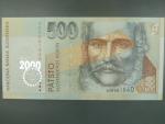500 Sk 1.10.1993 s. A (2000), přítisk Bi-milénium, CHYBOTISK - velký posun přítisku doprava