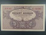 10 Kčs 2.1.1927 série N 197, perf. NEPLATNÉ