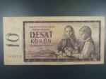 10 Kčs 1960 s. S 72 chybotisk s obtiskem hodnoty 10 na líci