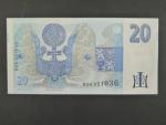 20 Kč 1994 s. B 24 proužek vpravo, Baj. CZ 10a, Pi. 10a