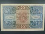 20 Kč 15.4.1919, serie U 115, na R nepatrné stržení