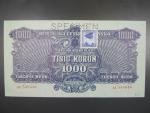 1000 K 1944 kolkovaná série AA, perf. SPECIMEN