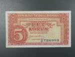 5 Kčs 1945 série U/P