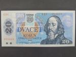 20 Sk/Kčs 1988 s. E 21, kolkovaná, Baj. SK 1, Pi. 15