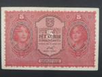 5 Kč 15. 4. 1919 série 0038