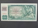 100 Kč 1961 s. C 75, kolek, Baj. CZ 1a, Pi. 1