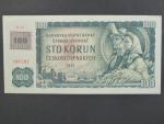 100 Kč 1961 s. D 63, kolek, Baj. CZ 1a, Pi. 1