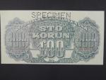 100 K 1944 série BA, číslovač 6b, perf. SPECIMEN