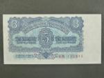3 Kčs 1953 série KM, tiskárna STC Praha, perf. 3md