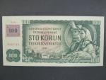 100 Kč 1961 s. X 82 (malá průsvitka) II.vydání, kolek, Baj. CZ 1e, Pi. 1 