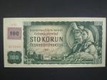 100 Kč 1961 s. X 12 (velká průsvitka) I.vydání, kolek, Baj. CZ 1d, Pi. 1 
