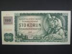 100 Kč 1961 s. M 21, kolek, Baj. CZ 1e, Pi. 1