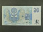 20 Kč 1994 s. B 42 proužek vlevo, Baj. CZ 10b, Pi. 10b 