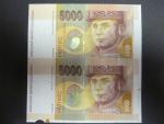 5000 Sk 3.4.1995 s. A, nerozstřižené 2 ks, Baj. 11, Pi. 29