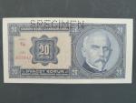 20 Kč 1.10.1926 série Eg, perf. SPECIMEN