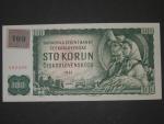 100 Kč 1961 s. G I, kolek, Baj. CZ 1e, Pi. 1