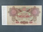 50 Kč 15.4.1919 série 0056, velmi pěkná kvalita