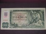 100 Sk 1961 s. T 58, kolkovaná, Baj. SK 3b, Pi. 17