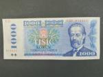1000 Kčs 1985 s. C 23, sériové čísla blíž u sebe