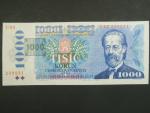 1000 Kč 1985 s. U 45, kolek tištěný, Baj. CZ 3b, Pi. 3
