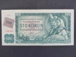 100 Kč 1961 s. B 07, kolkovaná