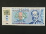1000 Kč 1985 s. C 70, kolek lepený, Baj. CZ 3a, Pi. 3