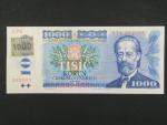 1000 Kč 1985/1993 série C 74, kolek lepený