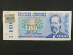 1000 Kč 1985 s. C 75, kolek lepený, Baj. CZ 3a, Pi. 3