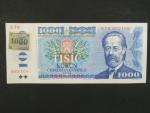 1000 Kč 1985/1993 série C 76, kolek lepený