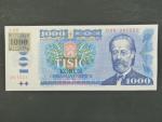 1000 Kč 1985 s. C 90, kolek lepený, Baj. CZ 3a, Pi. 3