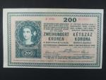 200 K 27.10.1918, serie A 2100, s potiskem na R