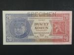 20 Kč 1.10.1926 série Eg, perf. SPECIMEN
